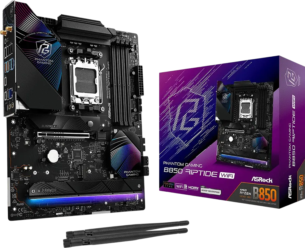 Материнська плата ASRock B850 Riptide Wi-Fi Socket AM5 (B850 RIPTIDE WIFI) - фото 3