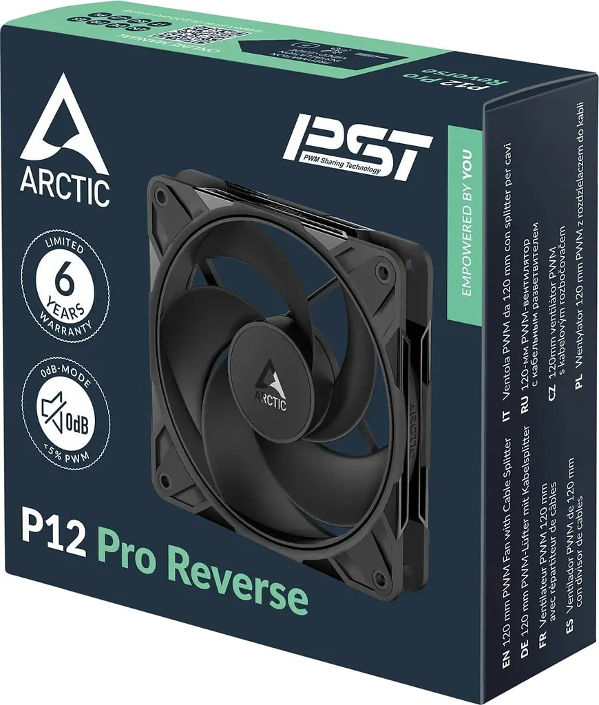 Вентилятор Arctic P12 PRO 120MM Reverse Black (ACFAN00331A) - фото 6
