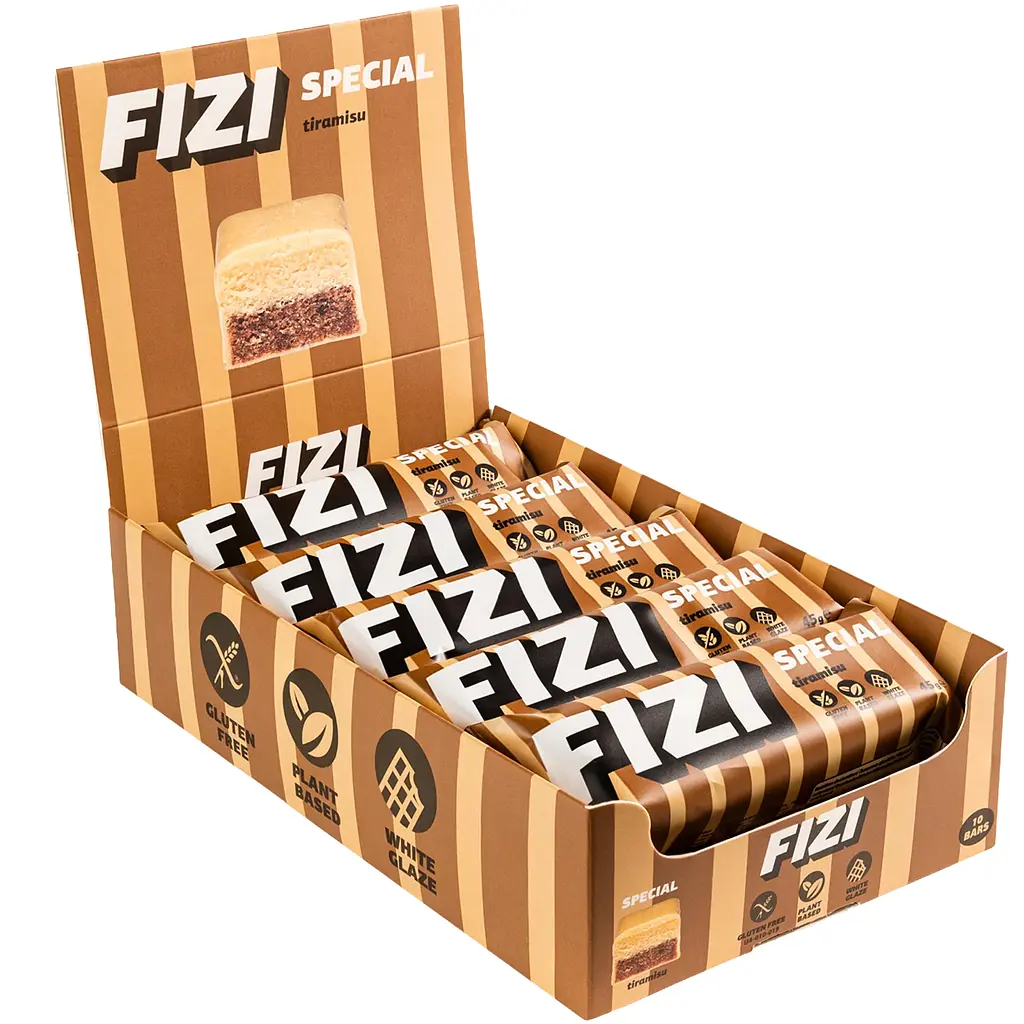 Протеїновий батончик Fizi Special Тірамісу 450 г (10 шт. х 45 г)