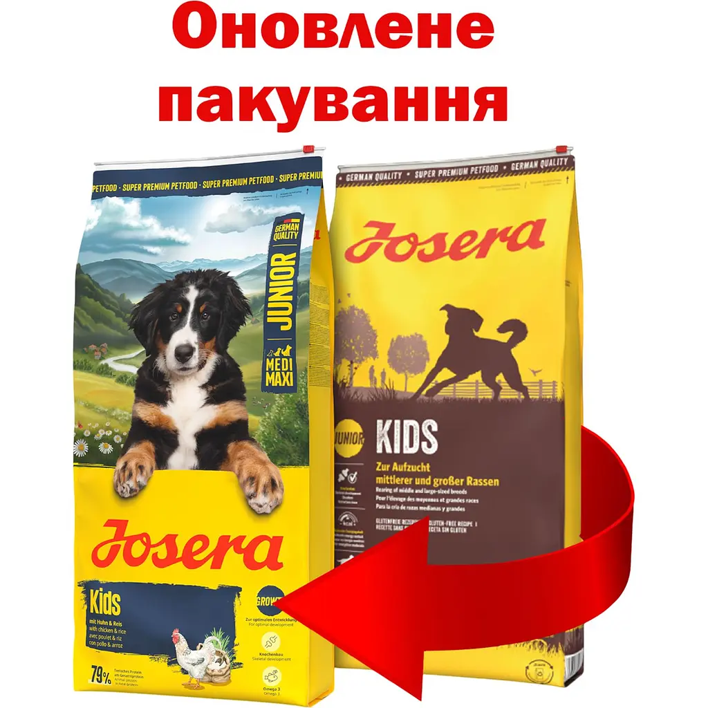 Сухой корм для щенков средних и крупных пород Josera Kids с птицей 12.5 кг - фото 4