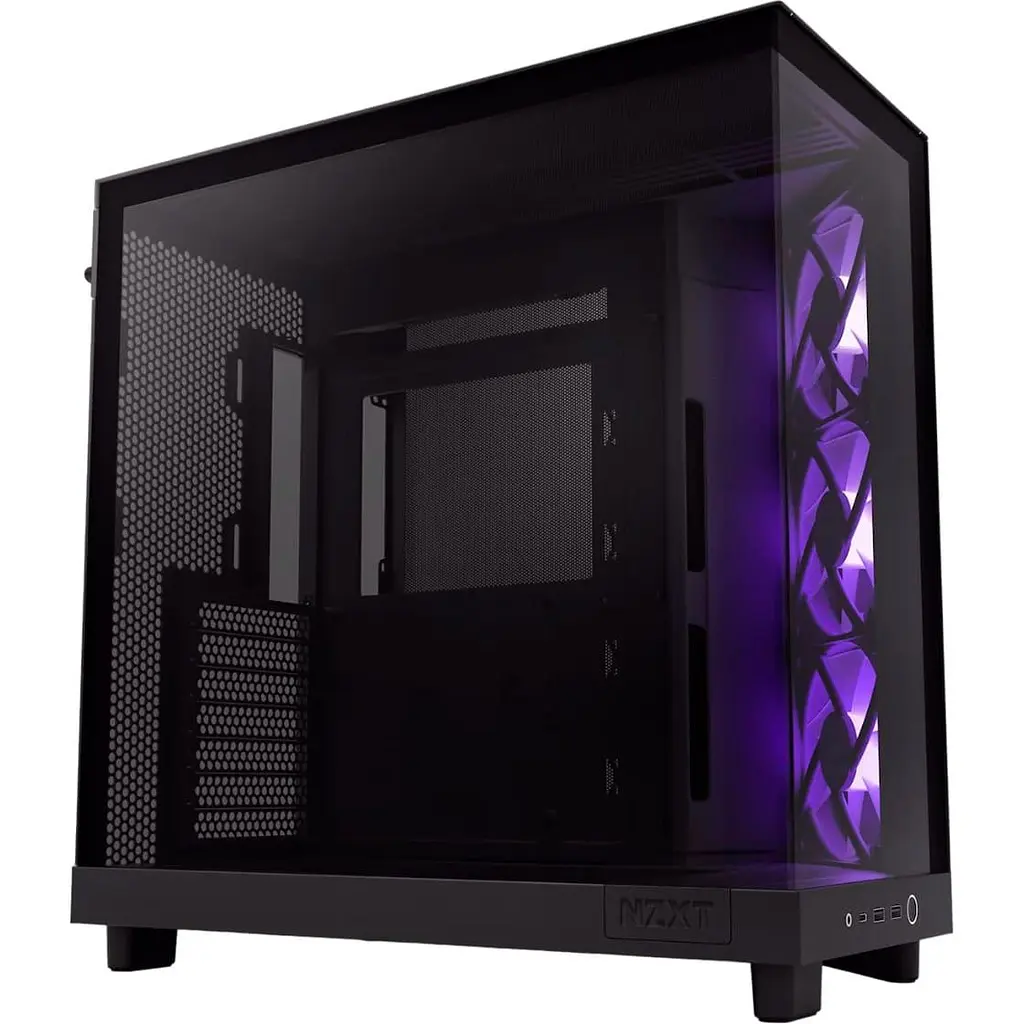 Корпус NZXT H6 Flow RGB All Black (CC-H61FB-R1) Без БП - фото 2