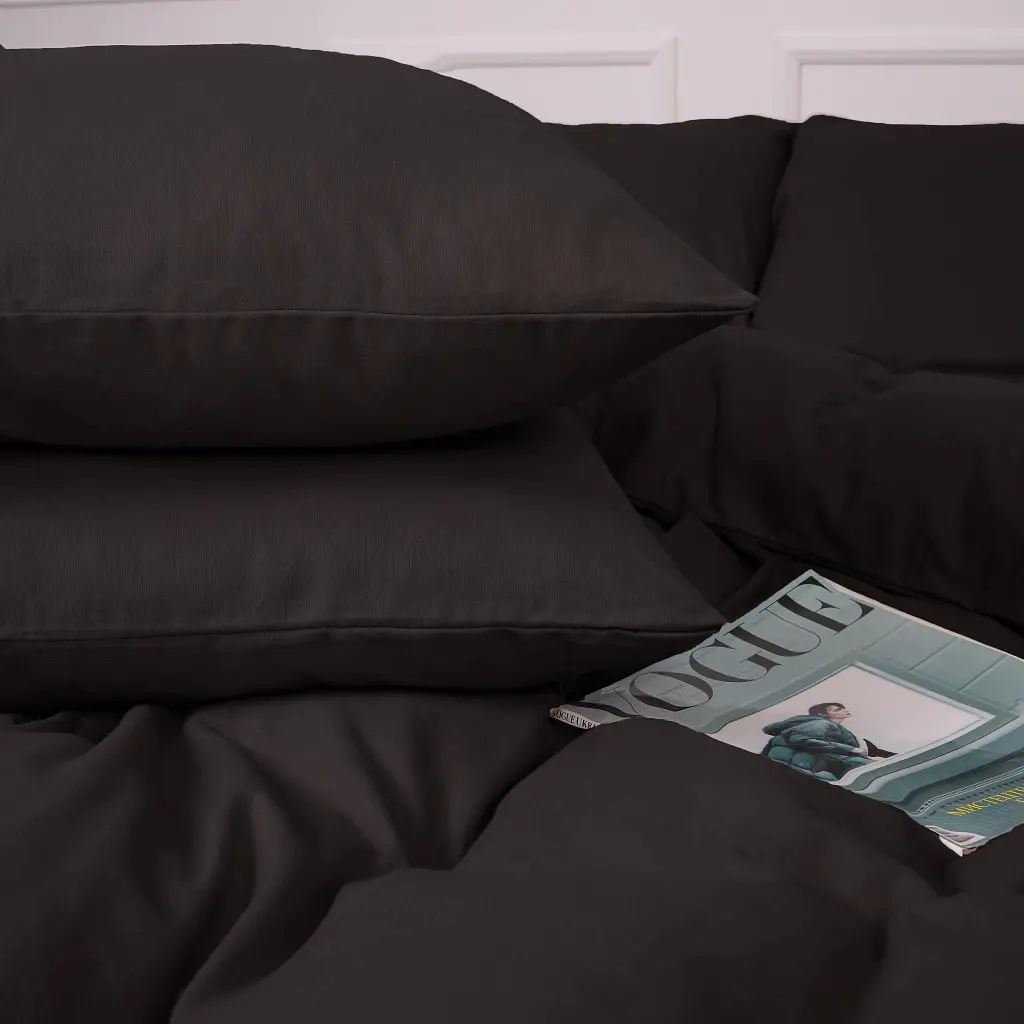 Постільна білизна MirSon 002 Black Фланель 220х240 King Size (2200009648243) - фото 4