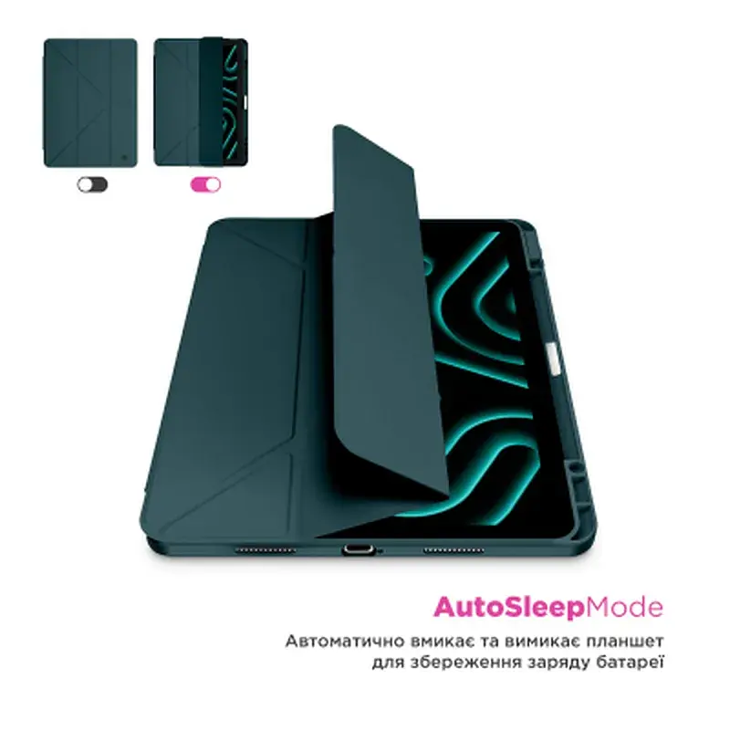 Чохол до планшета Armorstandart Y-Type PEN Samsung Galaxy Tab S9+ / S9 FE+ / S10+ Pine Green (ARM85527) - фото 5