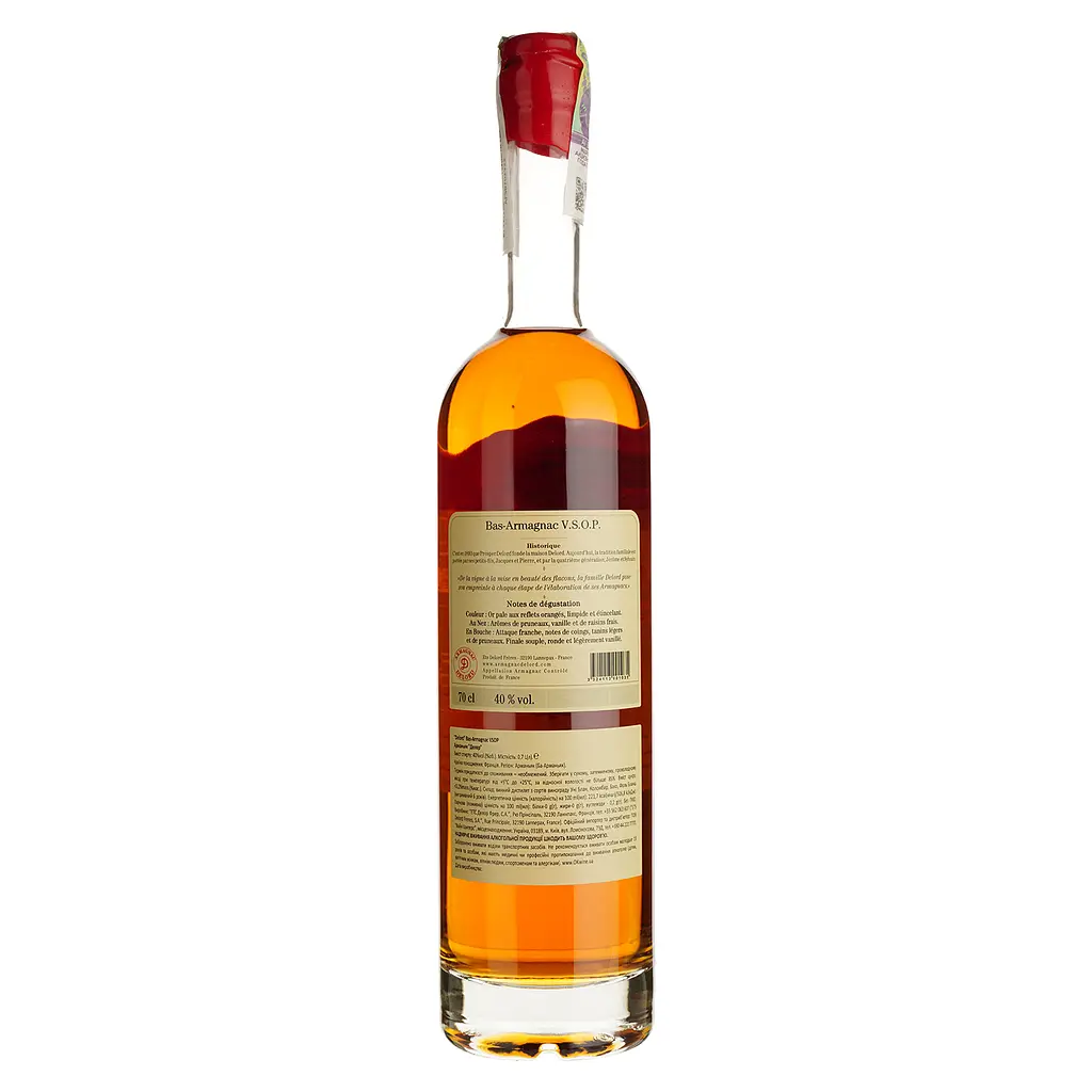Арманьяк Delord Bas-Armagnac VSOP, в подарочной упаковке, 40%, 0,7 л - фото 2