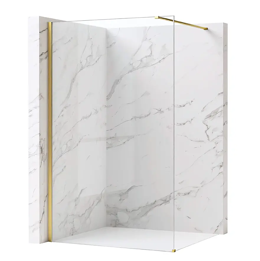 Душова стінка Rea Flexi 130x195 transparent brushed gold KPL-K99278
