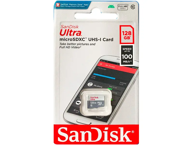 Карта пам'яті SanDisk Ultra microSDXC UHS-I U1 V30 A2 128 GB (SDSQUNR-128G-GN3MN) - фото 2