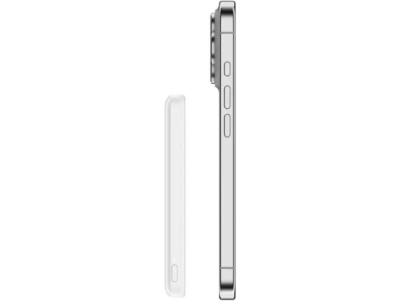 Зовнішній акумулятор (Power Bank) Belkin BoostCharge Slim Magnetic 5000mAh 15W White (BPD010HQWH) - фото 3