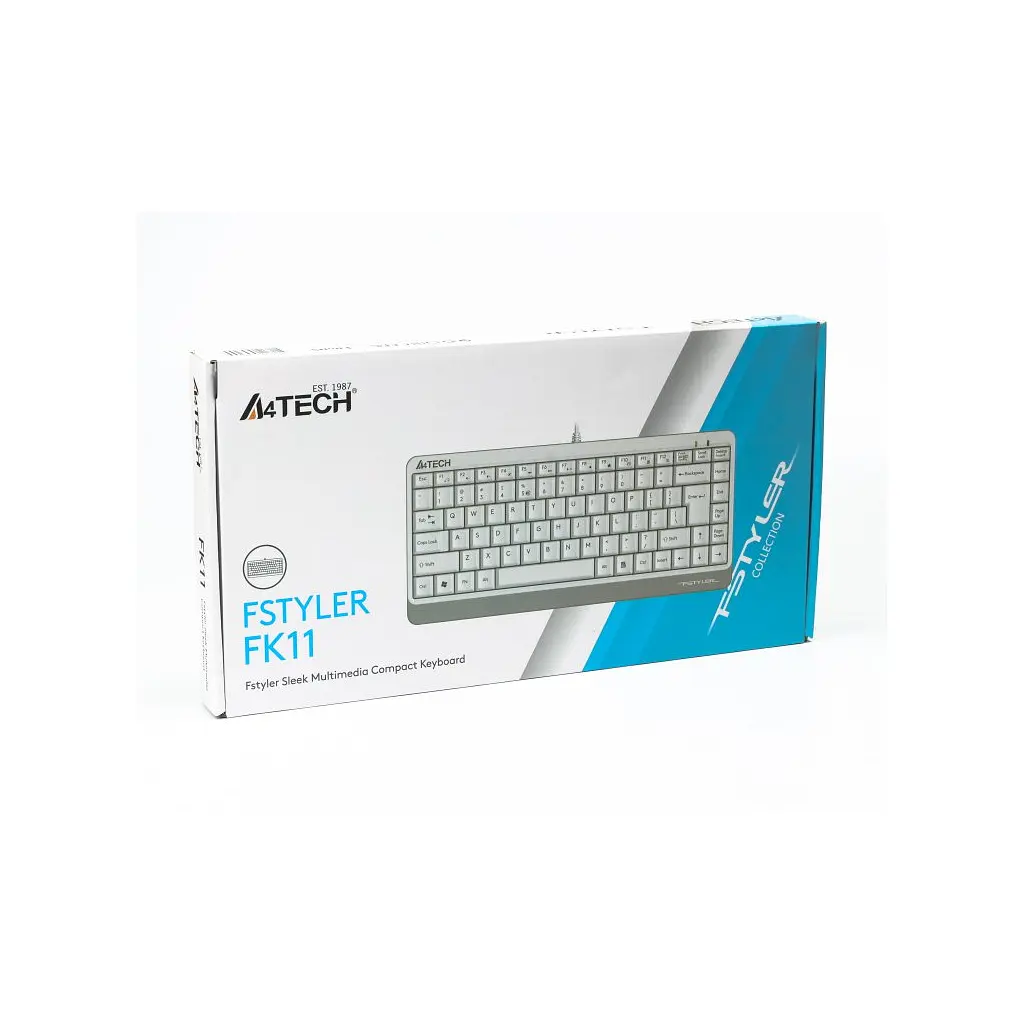 Клавіатура A4Tech FK11 Fstyler Compact Size USB White (4711421953245) - фото 4