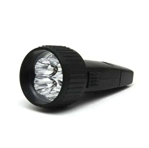Ручний акумуляторний LED-ліхтар "Космос" у чорному кольорі - фото 4