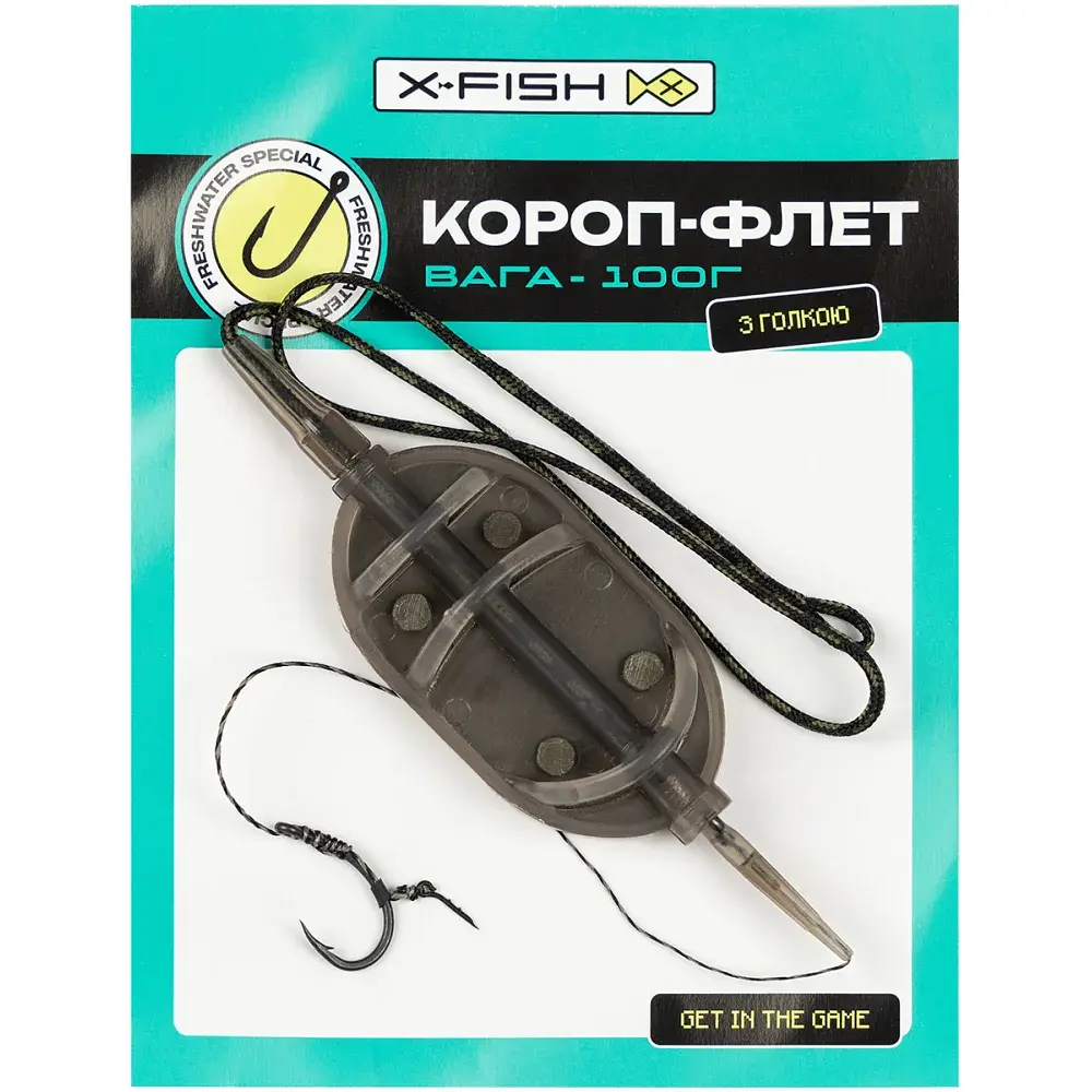Оснащення коропове X-Fish Короп-флет з голкою 1 гачок 100g - фото 2