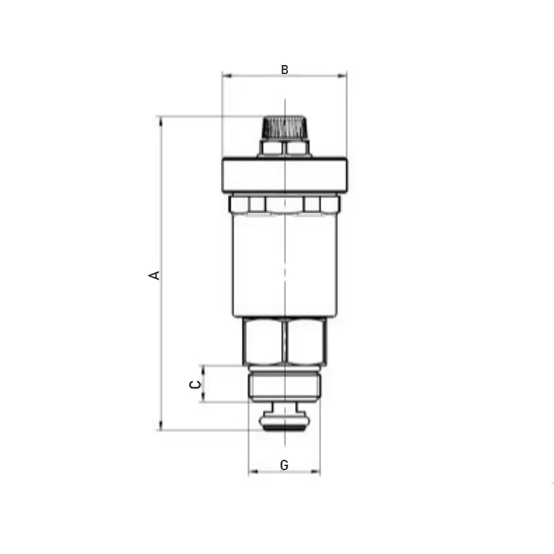 Повітровідвідник автоматичний з клапаном Roho R1302-050N - 1/2" Н (нікель) RO0140 - фото 2