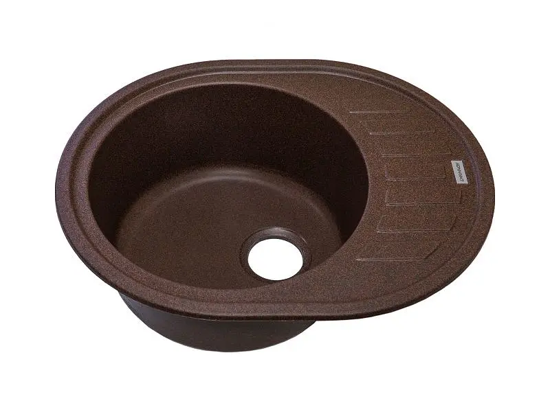Кухонна мийка Adamant OVUM mokko 615x495x200 мм, з крилом 61,5 см - фото 2