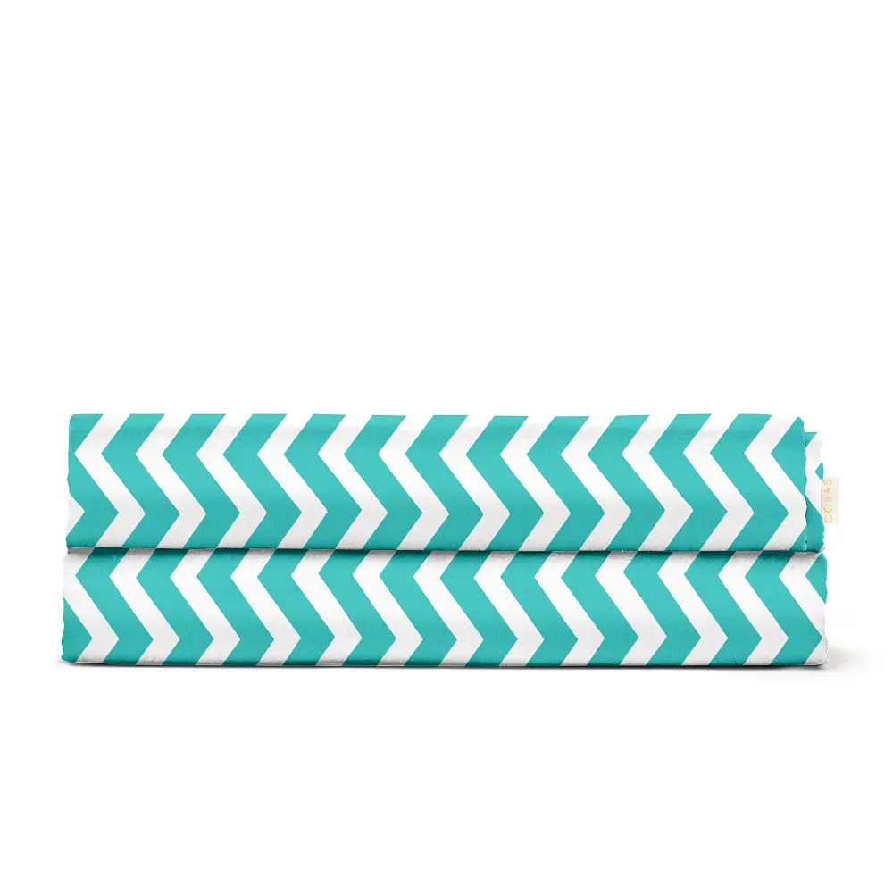 Простирадло Cosas полуторне 155х240 mint zigzag, м'ята (ZigMint_155s) - фото 4