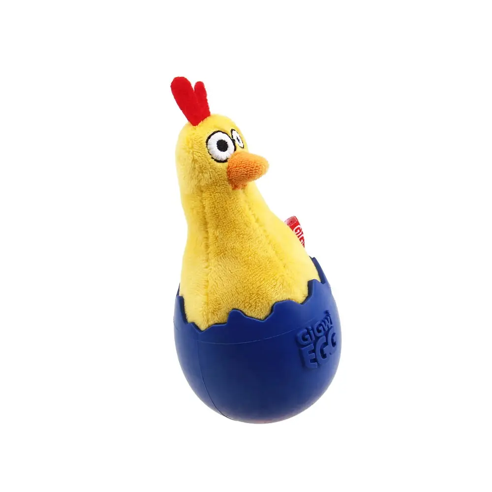 Іграшка для Собак Gigwi Egg Курча Неваляшка з пищалкою 14 см - фото 3