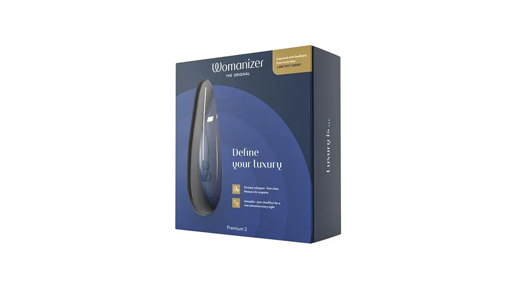 Вакуумний кліторальний стимулятор Womanizer Premium 2 Blueberry – Smart Silence, водозахист, USB-зарядка - фото 9