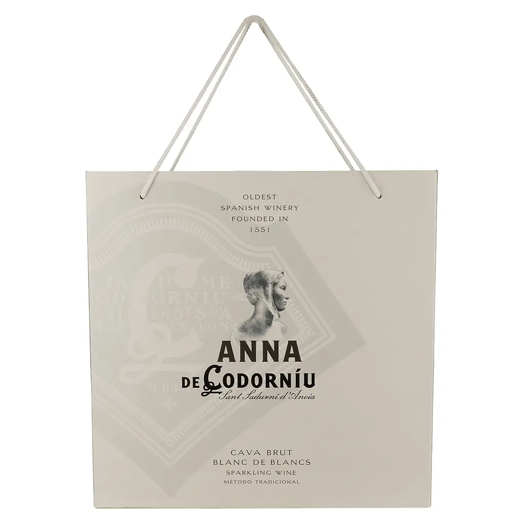 Набор вино игристое Codorniu Anna Blanc de Blancs Brut Reserve, белое, брют, 1,5 л (2 шт. по 0,75 л) + два бокала - фото 6
