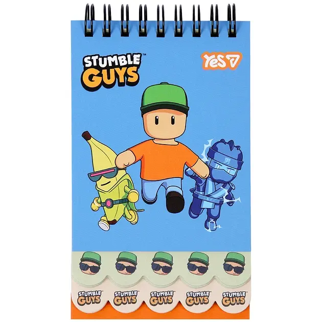Блокнот пруж. подв. В7 60арк. кліт. "Stumble Guys Blue" з 2фігурн. ярусами №152236/Yes/(30 - фото 2