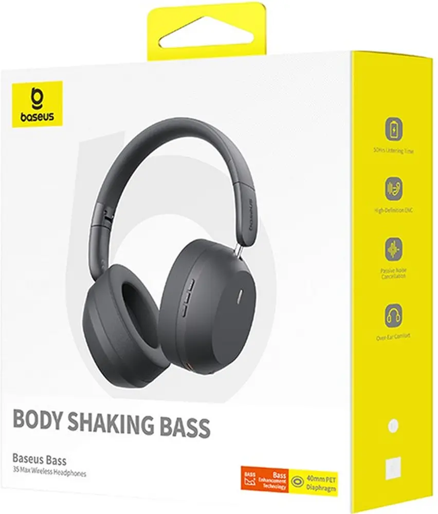 Бездротові повнорозмірні навушники Baseus Bass 35 Max Wireless Headphones A00070800821-00 - фото 4