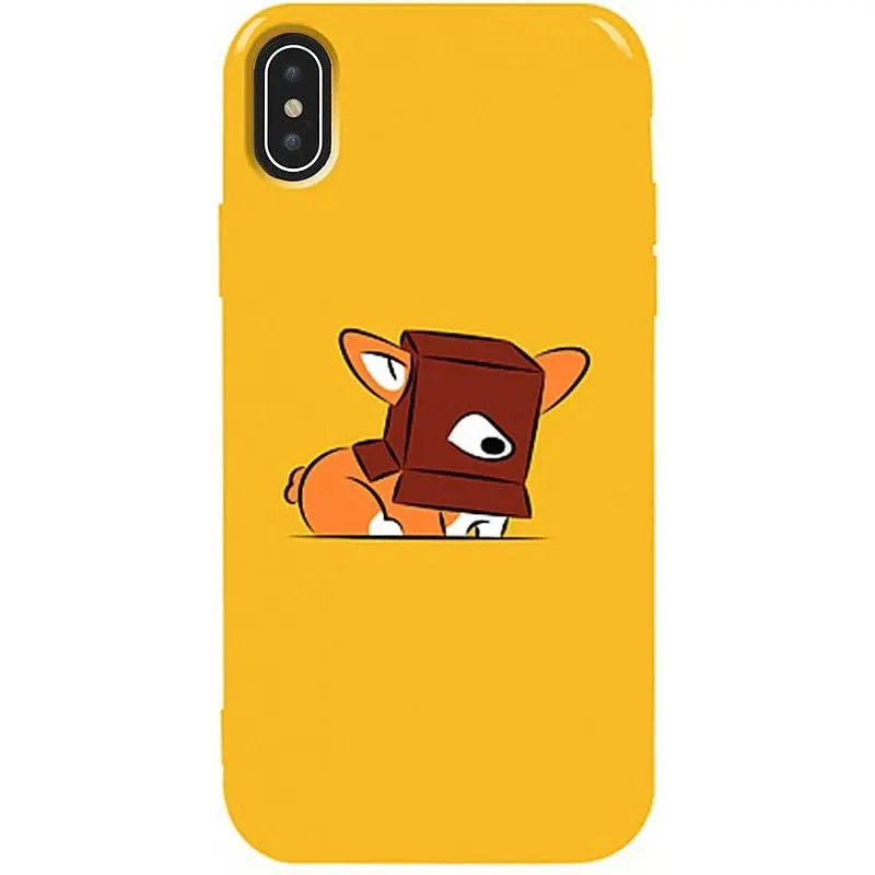 Чохол-накладка Toto Pure TPU 2 mm Print Case Apple iPhone X/XS #31 Korgi Yellow - фото 2