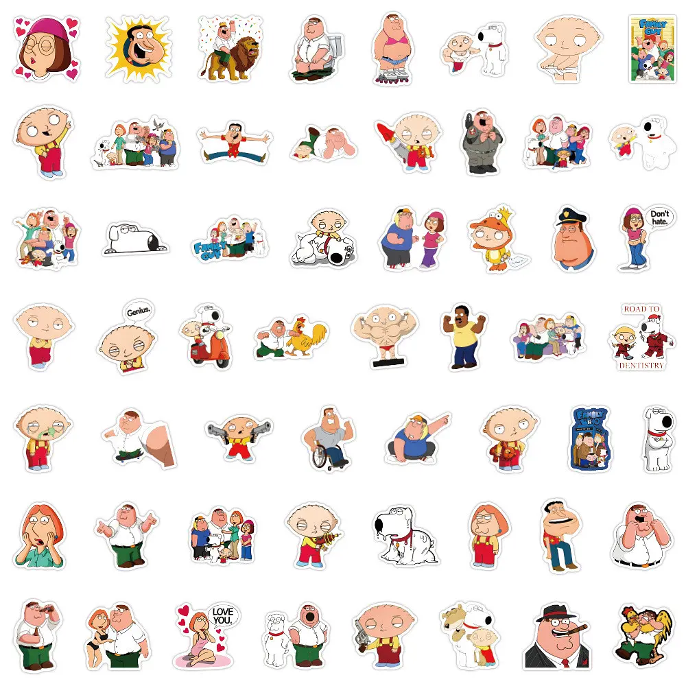 Стікерпак Гріффіни Набір наліпок GeekLand Family Guy 110 штук 2457275790 - фото 2