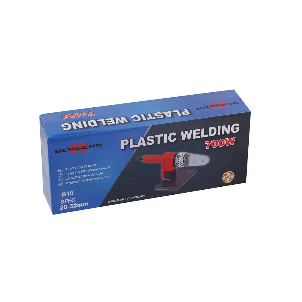 Паяльник для пластиковых труб Bergerr B10 700W кейс с насадками 20-32 мм. - фото 3