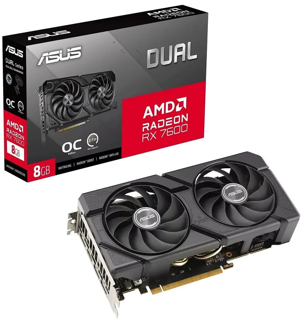 Відеокарта ASUS AMD Radeon RX 7600 8GB DUAL OC EVO (DUAL-RX7600-O8G-EVO) (GDDR6, 128 bit, PCI-E v4.0) - фото 10