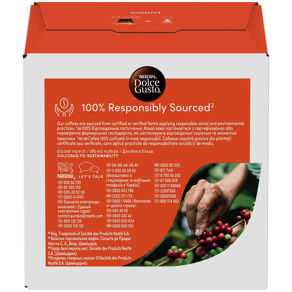 Набір кави в капсулах Nescafé Dolce Gusto Lungo 268.8 г (3 пак. x 89.6 г) - фото 5