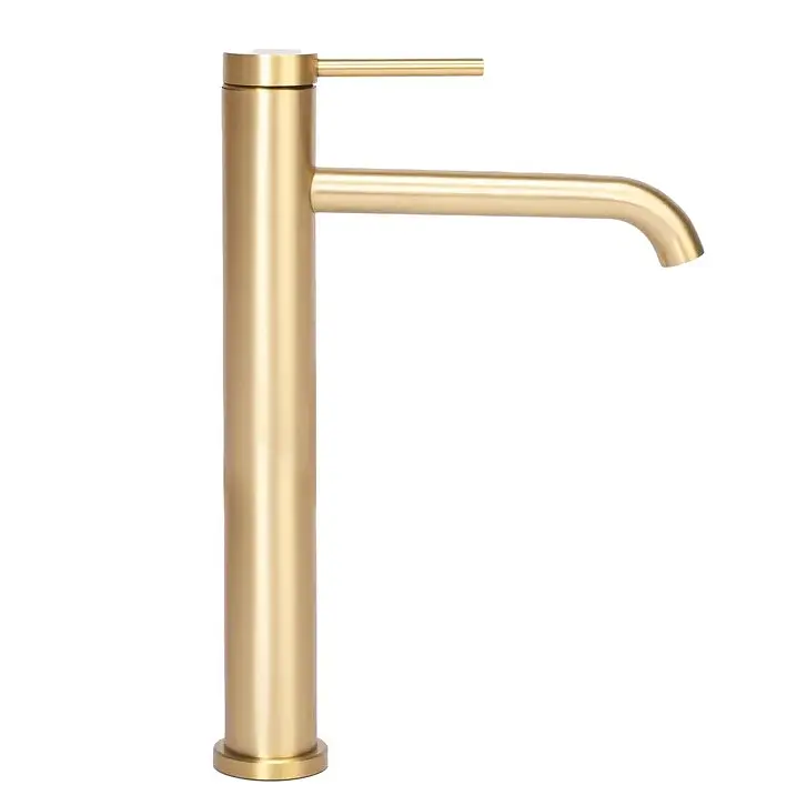 Змішувач для умивальника Rea Clif brushed gold високий REA-B5329, Золотий - фото 2