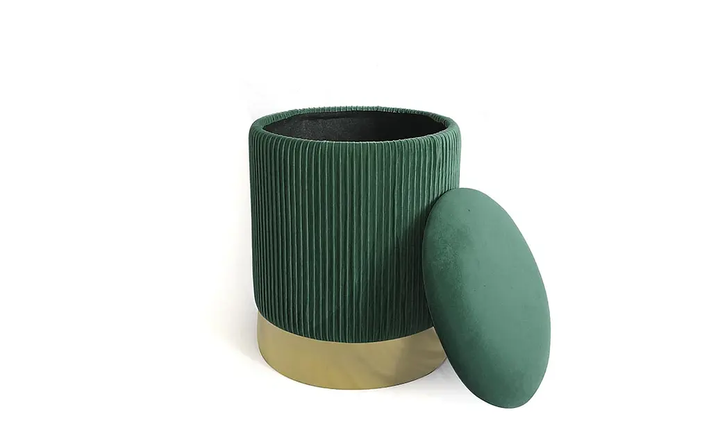 Пуф Prestol Томас зеленый 38 х 46 см - фото 3