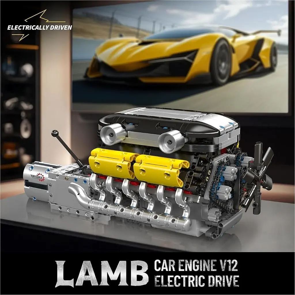 Конструктор Mould King Mking Двигатель и коробка передач Lambo V12 (10202) [161048] - фото 10