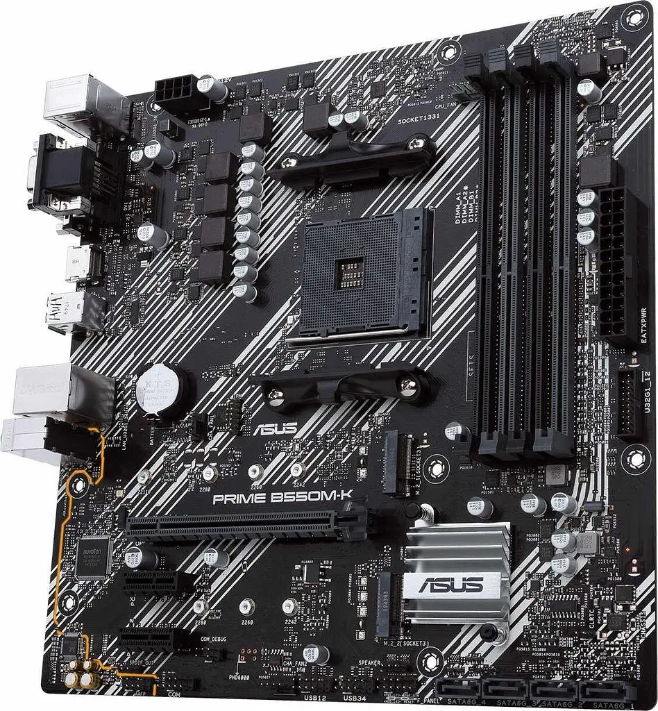 Материнская плата ASUS PRIME B550M-K (Prime B550M-K) (Socket AM4, AMD B550, Micro-ATX) Б/у - фото 2