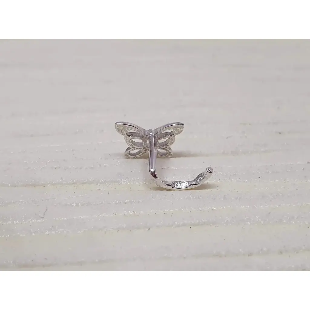 Серебряная серьга-пирсинг в нос Dear. 1026С - фото 2