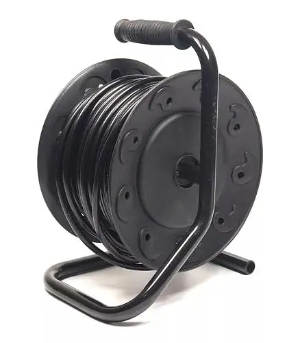 Подовжувач мережевий на котушці PowerPlant, 4 розетки, 25 м, Black, 10A, до 2.5 кВт, 3x1.5 мм² (PPRA10M250S4) - фото 3