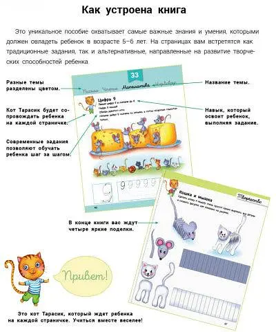 Розвивалочка з котом Тарасиком. 5-6 років С649001Р - фото 3