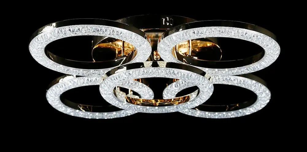 Люстра стельова LED Splendid Ray LT8004/4+1, 144W, золото/білий, сучасний стиль, з пультом - фото 2
