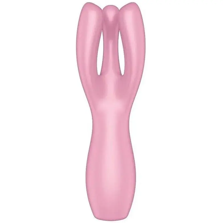 Клиторальный вибратор Satisfyer Threesome 3 с тремя пальчиками Рожевий - фото 3