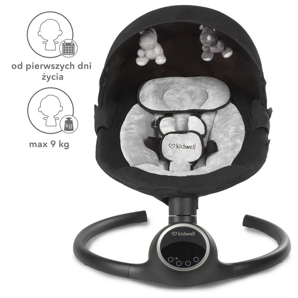 Заколисуючий центр Kidwell 2в1 REVE Black/Silver - фото 9