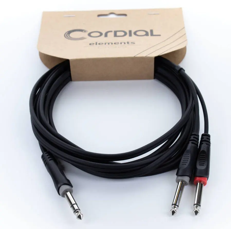 Коммутационный кабель Jack 6,3 stereo — 2x Jack 6,3 mono 5м Cordial EY 5 VPP