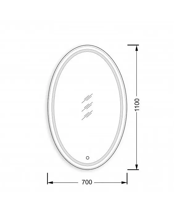 Дзеркало Мойдодир Magda 110x70 з LED підсвіткою та сенсором - фото 6