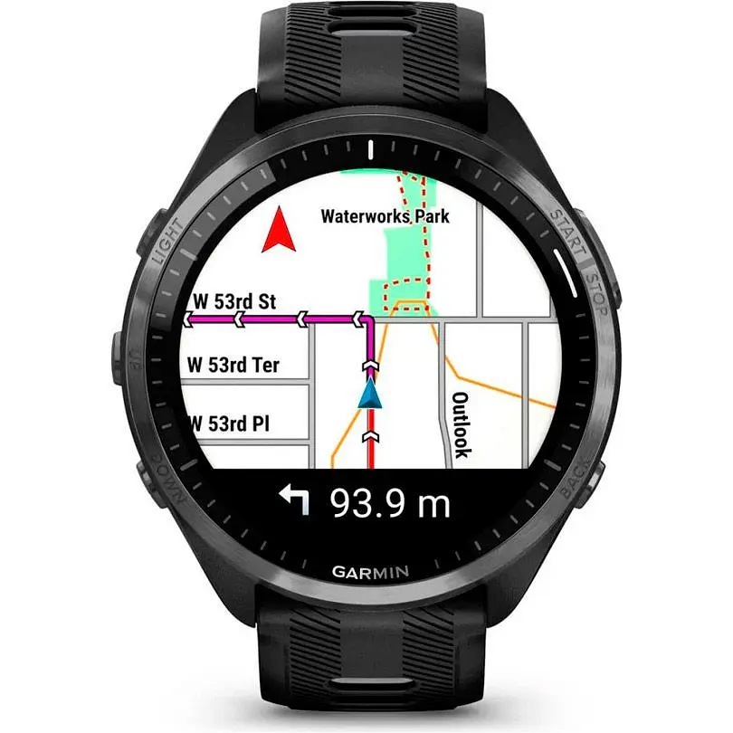 Смарт-годинник Garmin Forerunner 965 Titanium Bezel with Black Case and Black/Powder Gray Silicone Band (010-02809-00/10) [89360] - фото 3