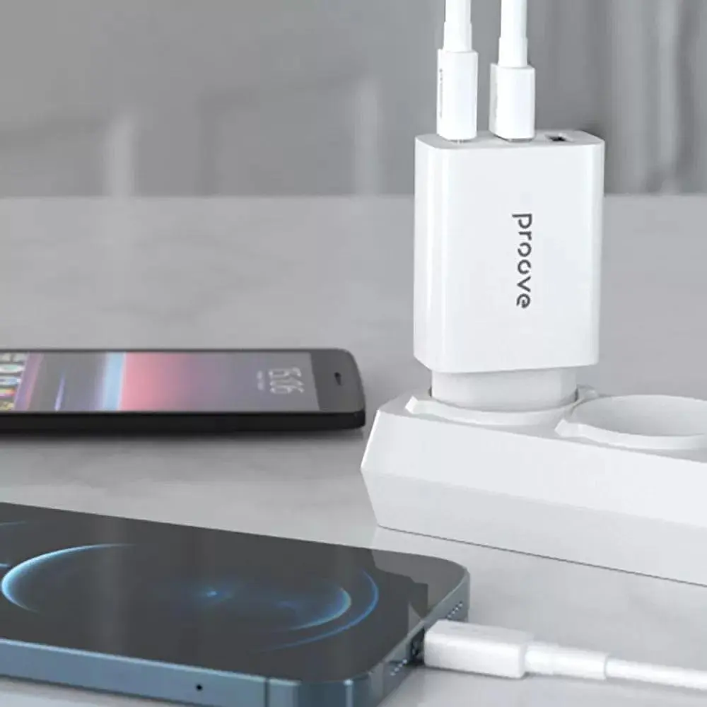 Зарядний пристрій Proove Rapid 30W (2 USB + Type-C) white (WCRP30210002) - фото 6