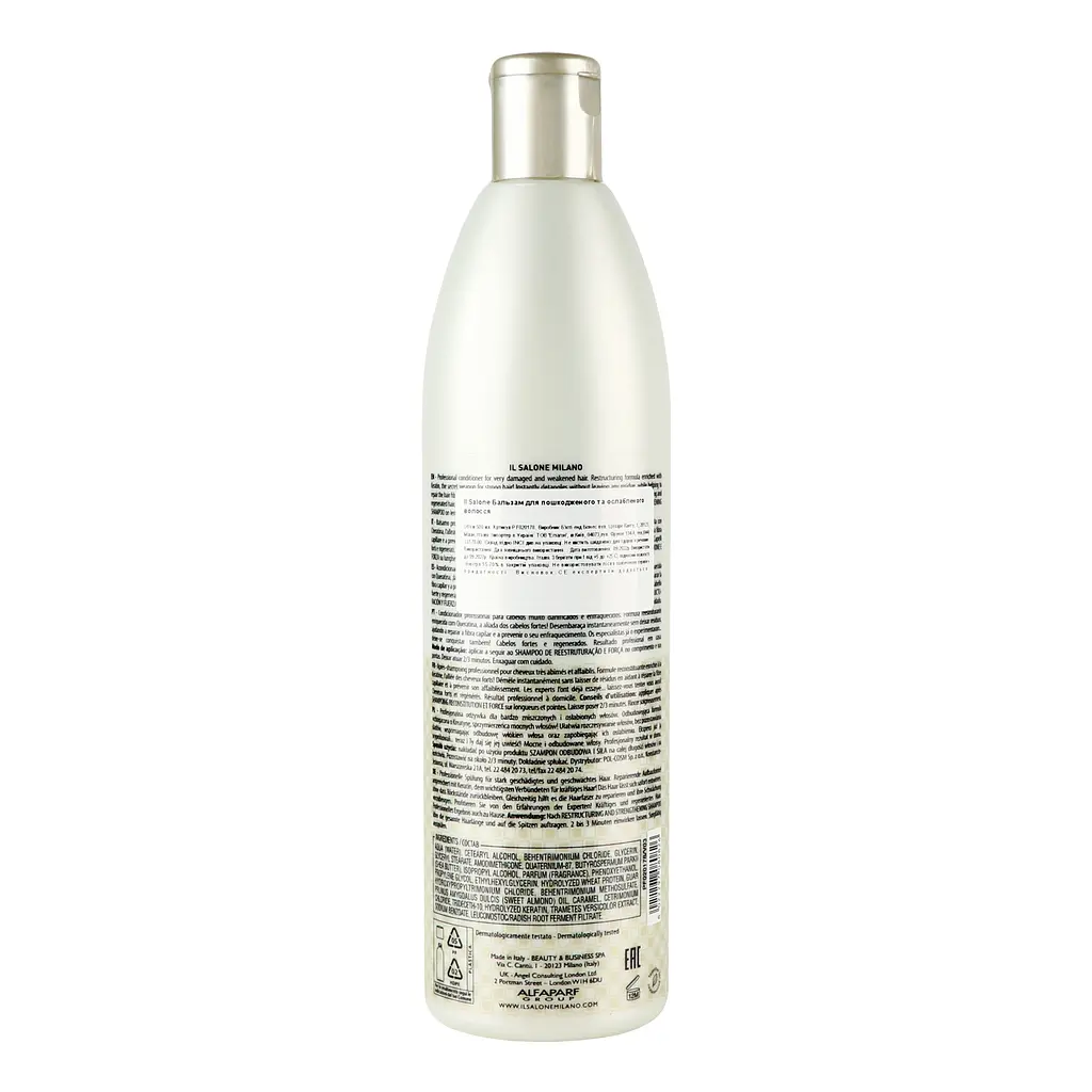 Кондиціонер для пошкодженого волосся IL Salone Milano Balsamo Restructuring Conditioner, 500 мл - фото 4