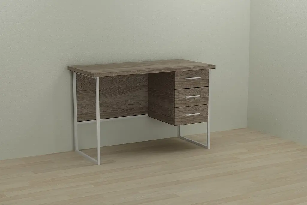 Компьютерный стол Ferrum-decor Гарри 75x120x70 белый ДСП Дуб Сонома Труфель 32мм (FRD-101008) - фото 3