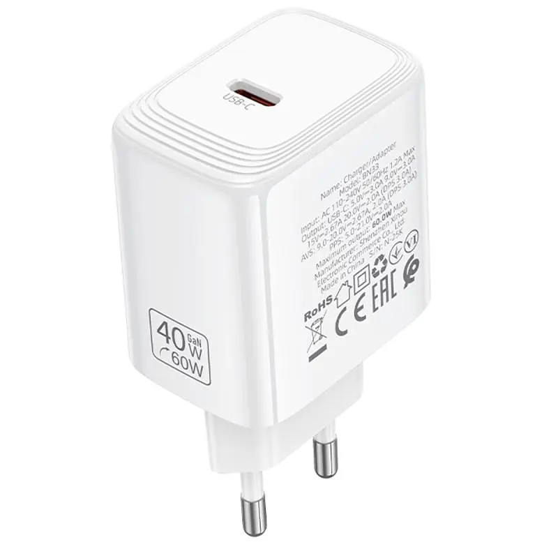 СЗУ Borofone BN33 Fuente PD40W (1USB-C) White - фото 4