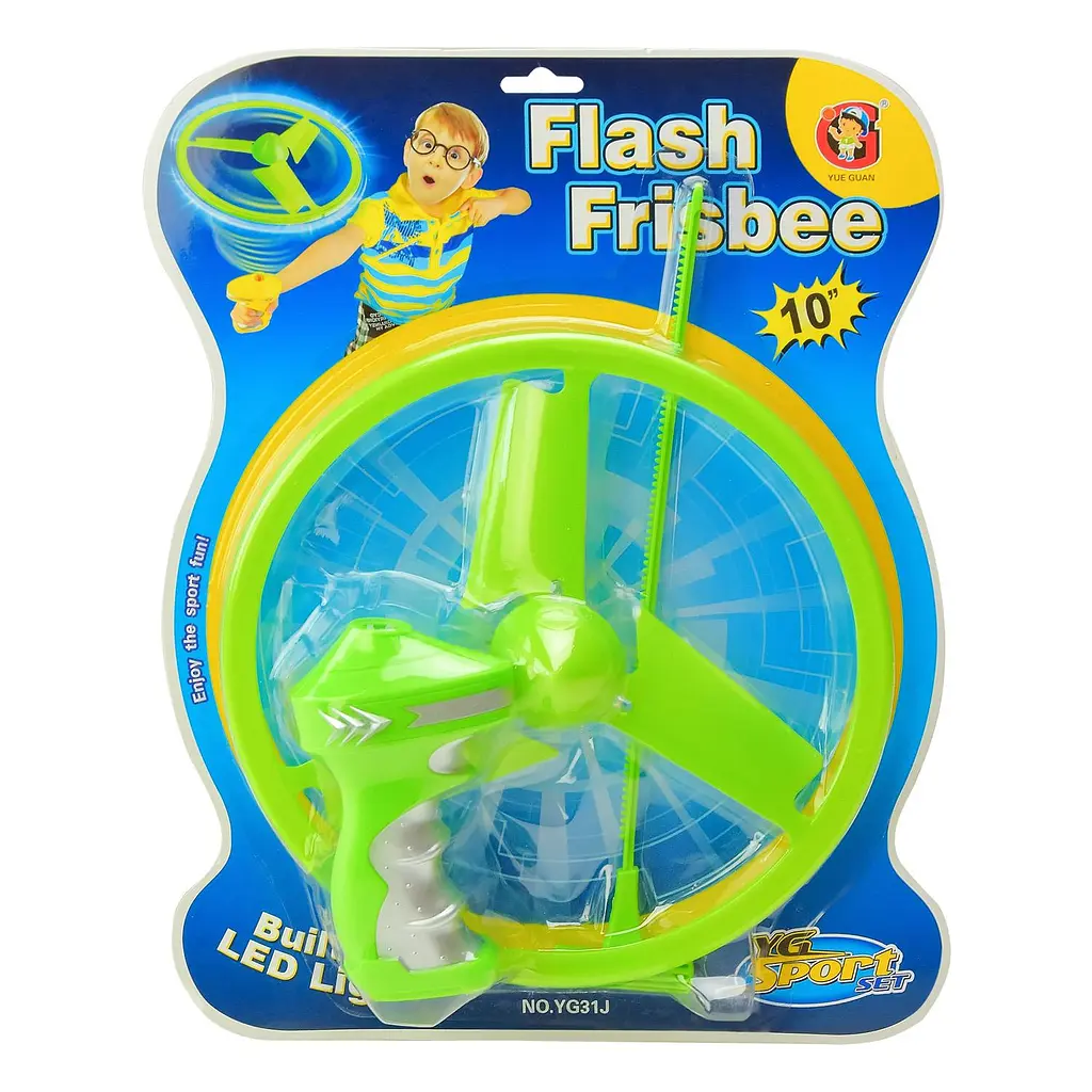 Літаючий диск з пусковим пристроєм та LED-підсвічуванням Flash Frisbee (YG31J)