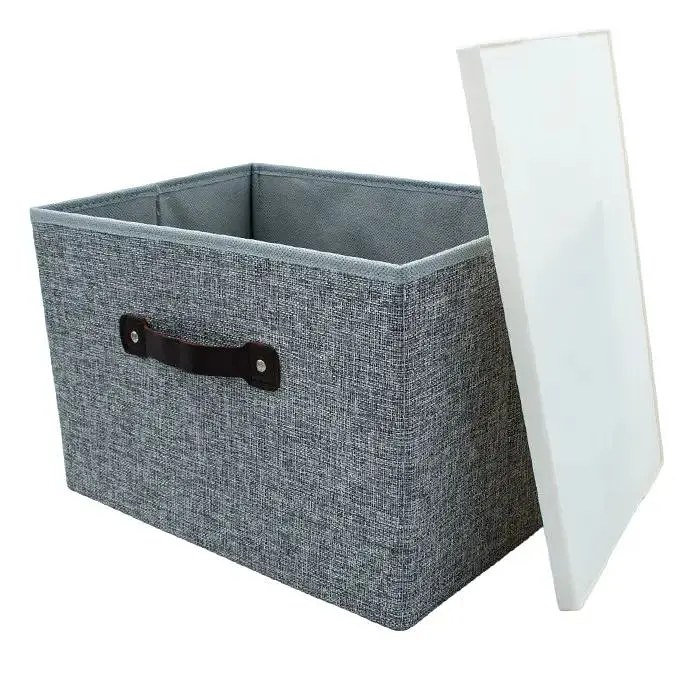 Короб для хранения Handy Home с пластиковой крышкой 33x23x22 см серый (EH-02L) - фото 5