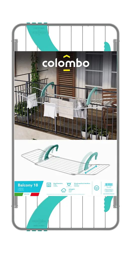 Сушарка для білизни навісна Colombo Balcony 18 (ST189) - фото 3