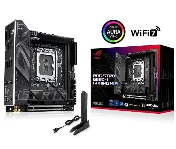 Материнська плата ASUS ROG STRIX B860-I GAMING WIFI (ROG STRIX B860-I GAMING WIFI) (Socket 1851, Intel B860, Mini-ITX) - фото 9