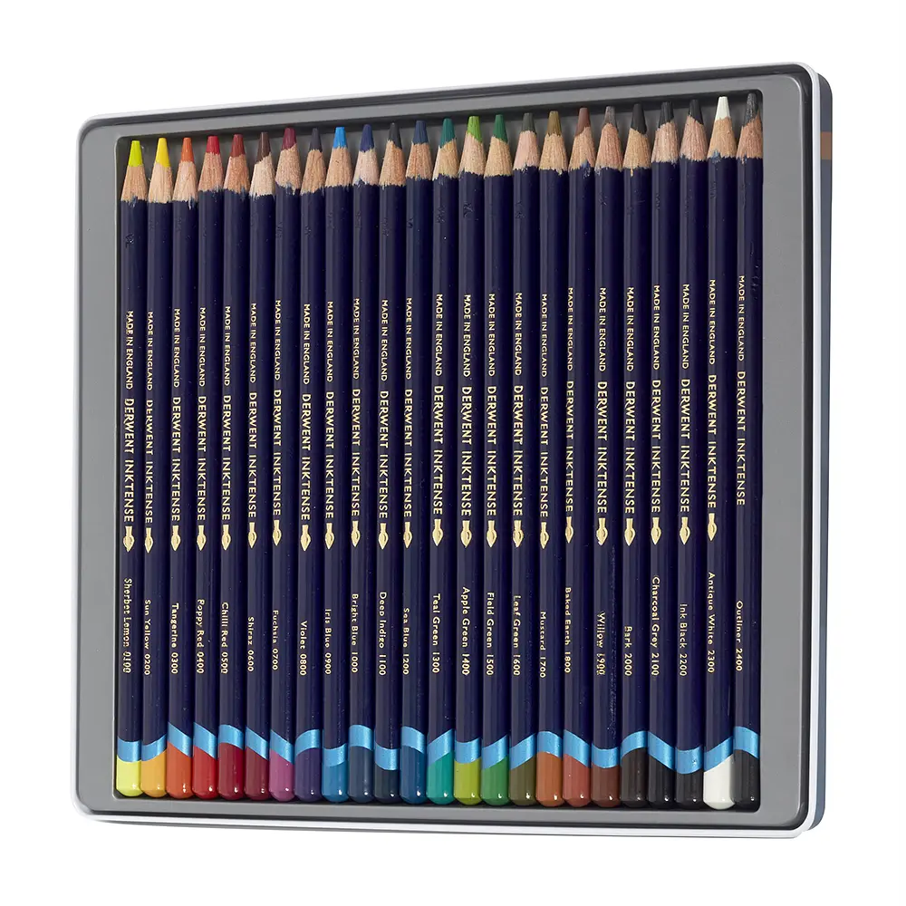 Чернильные карандаши Inktense 24цвета Derwent - фото 4