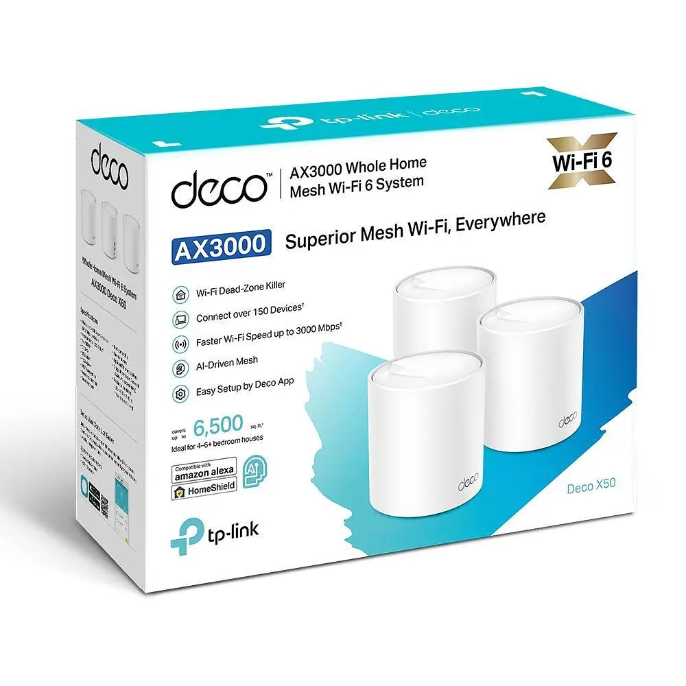Домашня Mesh Wi-Fi система (3 шт у комплекті), арт. Deco X50(3-pack) TP-LINK - фото 4